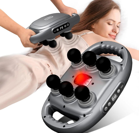 💆♂️ Massageador Eléctrico 6 Cabezales – Alivio profundo y relajación total en casa