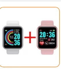 Reloj Smartwatch y68 por dos unidades